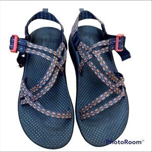 CHACO Z/2 blue yellow sandals, youth boys girls 4 - Good Used Condition 🌻💕🌻